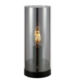 Post bordlampe 12 - Svart/Røykfarget