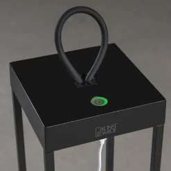 Ravello lanterne 30 cm oppladbar IP54 utendørs - Svart