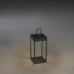 Ravello lanterne 30 cm oppladbar IP54 utendørs - Svart