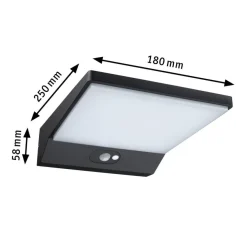 Ronas vegglampe utendørs 5W 3000 Kelvin m/bevegelses sensor - Solcelle
