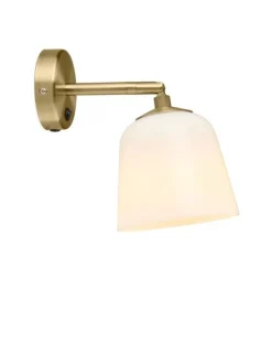 Room 49 vegglampe - Opal/Antikk messing