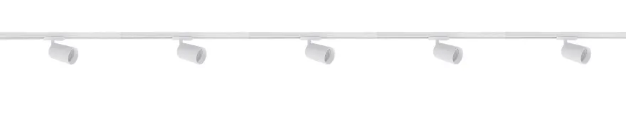 Secco spotskinne 5 spotter 2 meter - Pure white