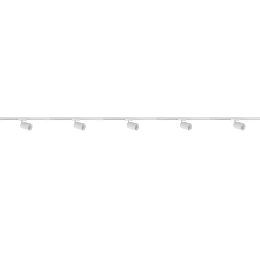 Secco spotskinne 5 spotter 2 meter - Pure white