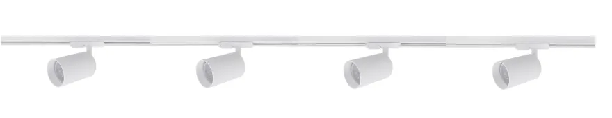 Secco spotskinne 4 spotter 2 meter - Pure white