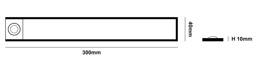Sens Cabinet Light 30 cm oppladbar med sensor