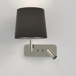 Side by Side vegglampe med skjerm