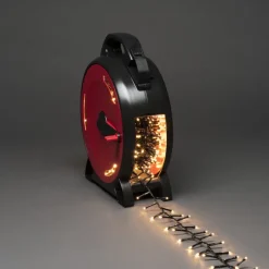 Slynge 1200 LED, 37 meter julelys på trommel IP44 - Varmhvit