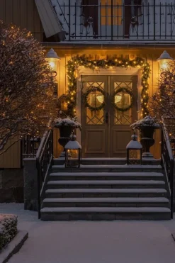 Slynge 19 meter - 120 minilys LED utendørs IP44 - Varmhvit (Amber)