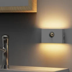 Smart Linkage nattlys m/sensor oppladbar - Hvit