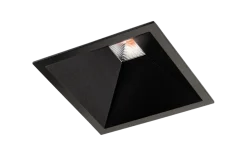 Soft Square innfelt downlight 12W 3000K RA98 dimbar - Svart