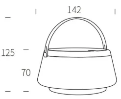 Solar bordlampe 2,2W 2700 Kelvin IP44 utendørs med solcelle