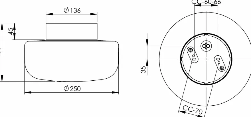 Solenne 250/156 tak/vegglampe IP44 E27