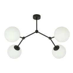 Space taklampe 4 lys - Svart/Opal