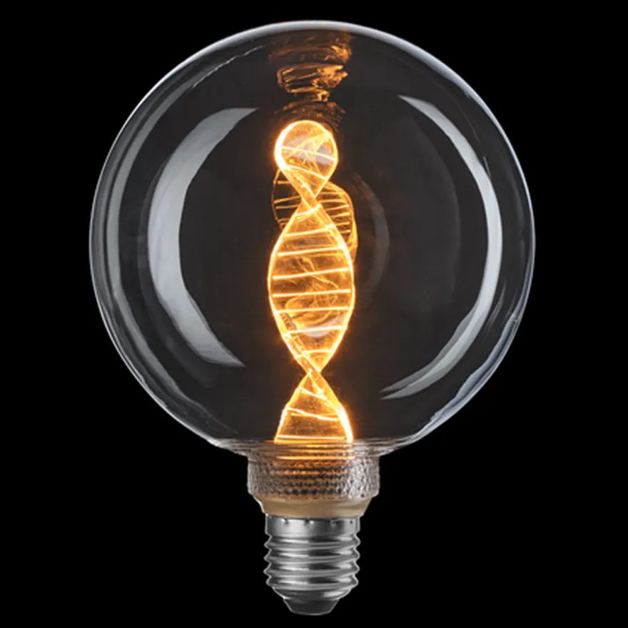 3-Steg DNA Clear Glob 125mm 3,6W 1800K - E27
