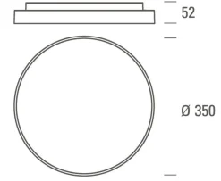 Stripe Trim 350 taklampe IP54 2700/3000 Kelvin 18/24/32W Dimbar