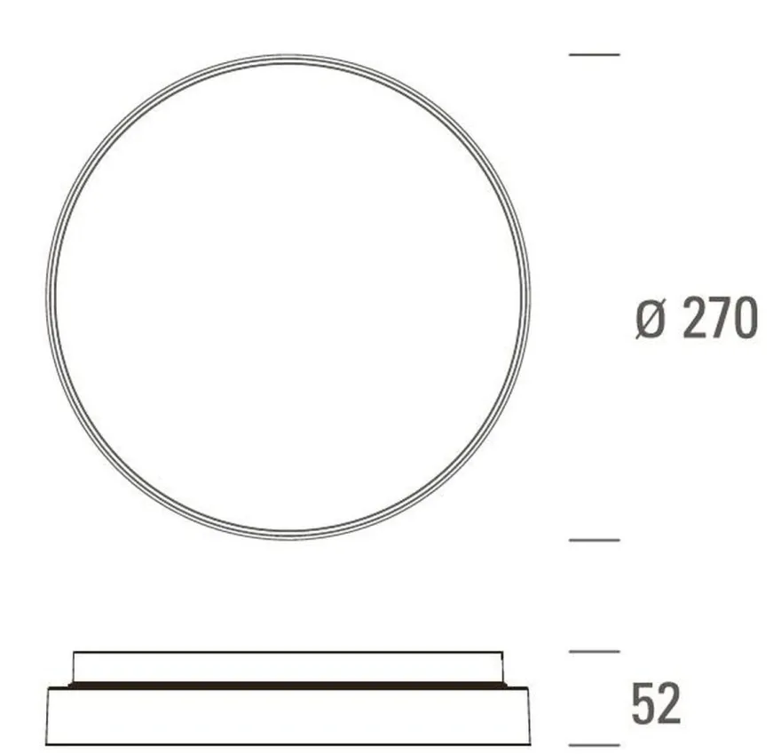Stripe Trim 270 taklampe IP54 3000 Kelvin 18/24W Dimbar