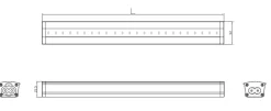 Super Linear skinne 100 cm 17W 3000K dimbar - Hvit