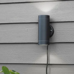 Sylinder vegglampe Svart - Garden 24 - Svart