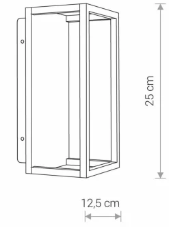 Symmetry vegglampe utendørs IP54 7W - Svart