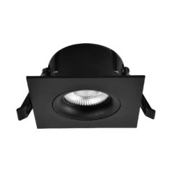 Tigrus 360° Square Rotatable lavtbyggende downlight 8W 1800-3000K Dim2Warm IP44 - Svart