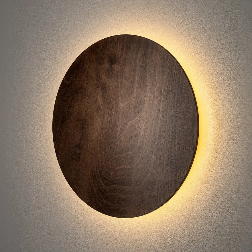Timber rund vegglampe 35 cm 13W 3000 Kelvin