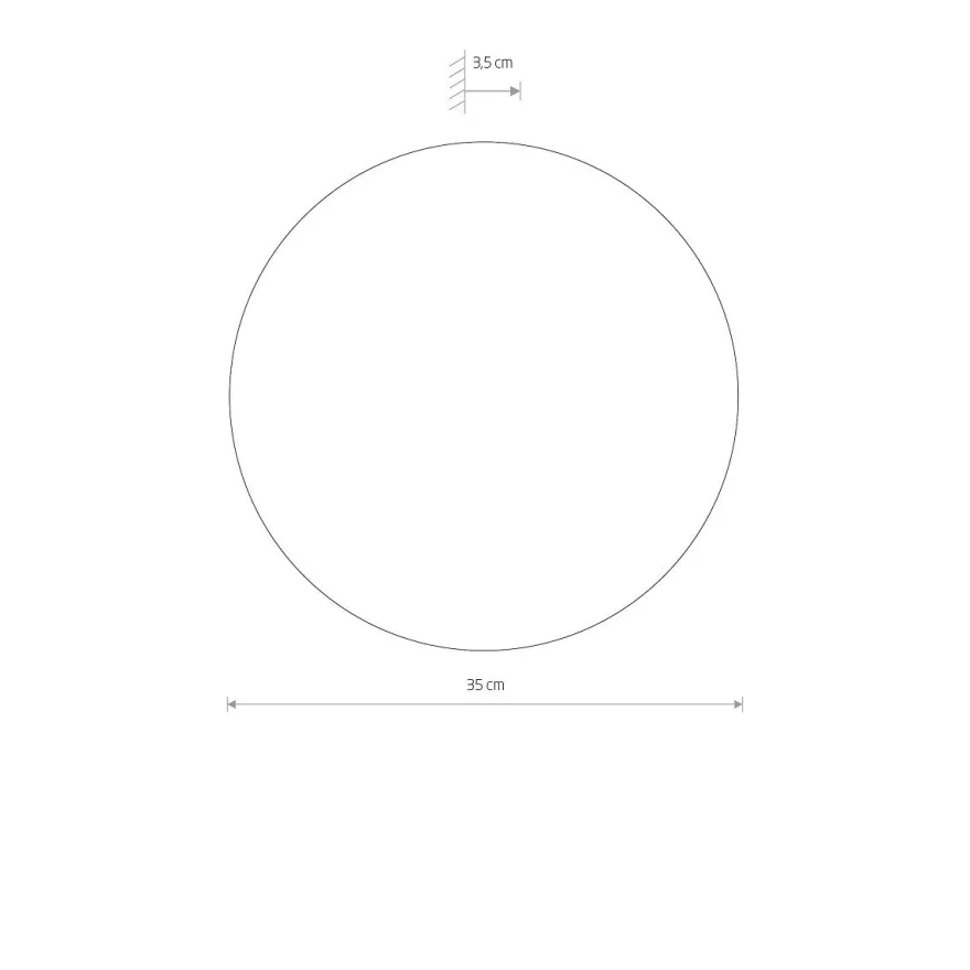 Timber rund vegglampe 35 cm 13W 3000 Kelvin