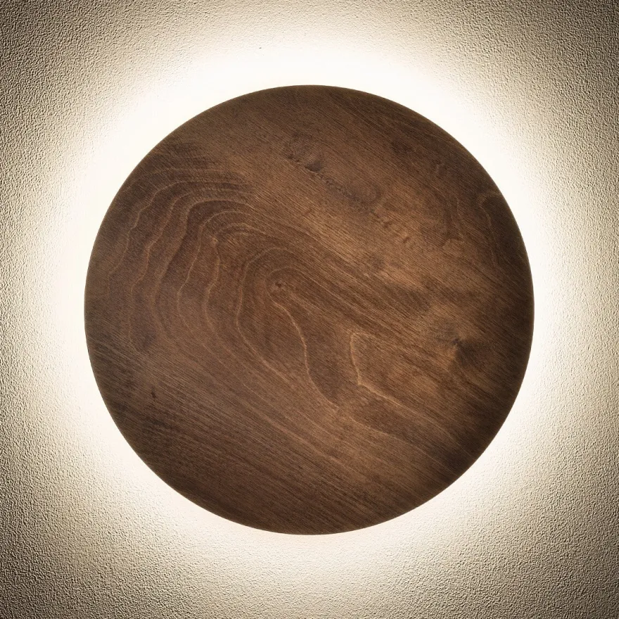 Timber rund vegglampe 35 cm 13W 3000 Kelvin