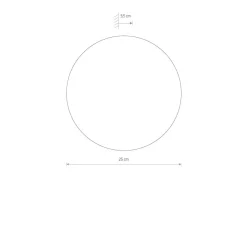 Timber rund vegglampe 25 cm 10W 3000 Kelvin
