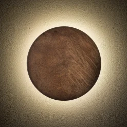 Timber rund vegglampe 25 cm 10W 3000 Kelvin