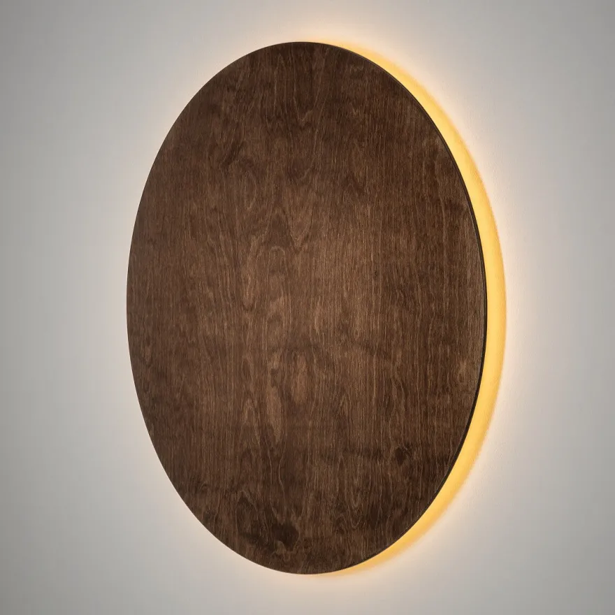 Timber rund vegglampe 50 cm 16W 3000 Kelvin