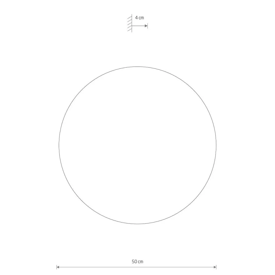 Timber rund vegglampe 50 cm 16W 3000 Kelvin