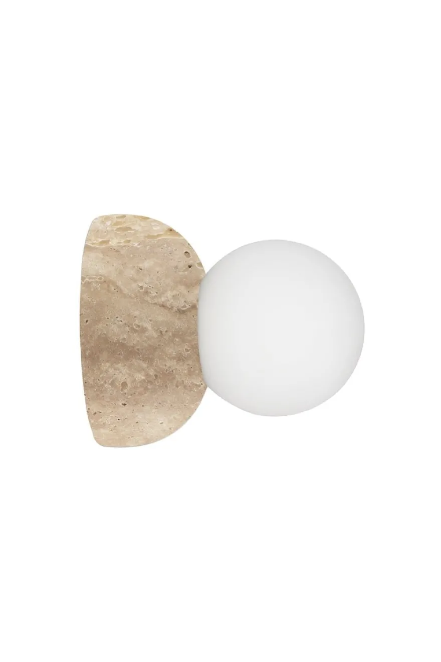 Torrano vegg og taklampe - Travertine
