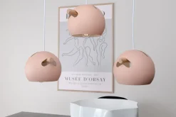 Tubbie takpendel 3 lys - Dusty Pink