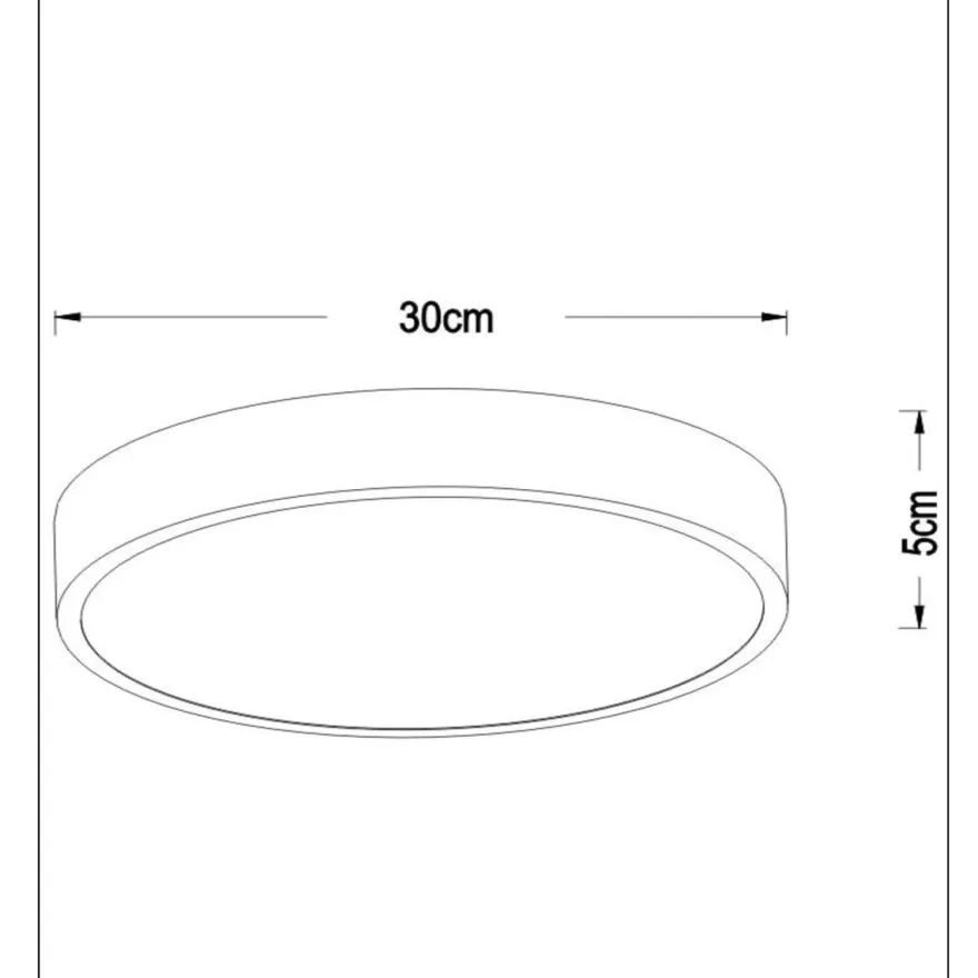 Unar taklampe Ø30cm 3 step dim