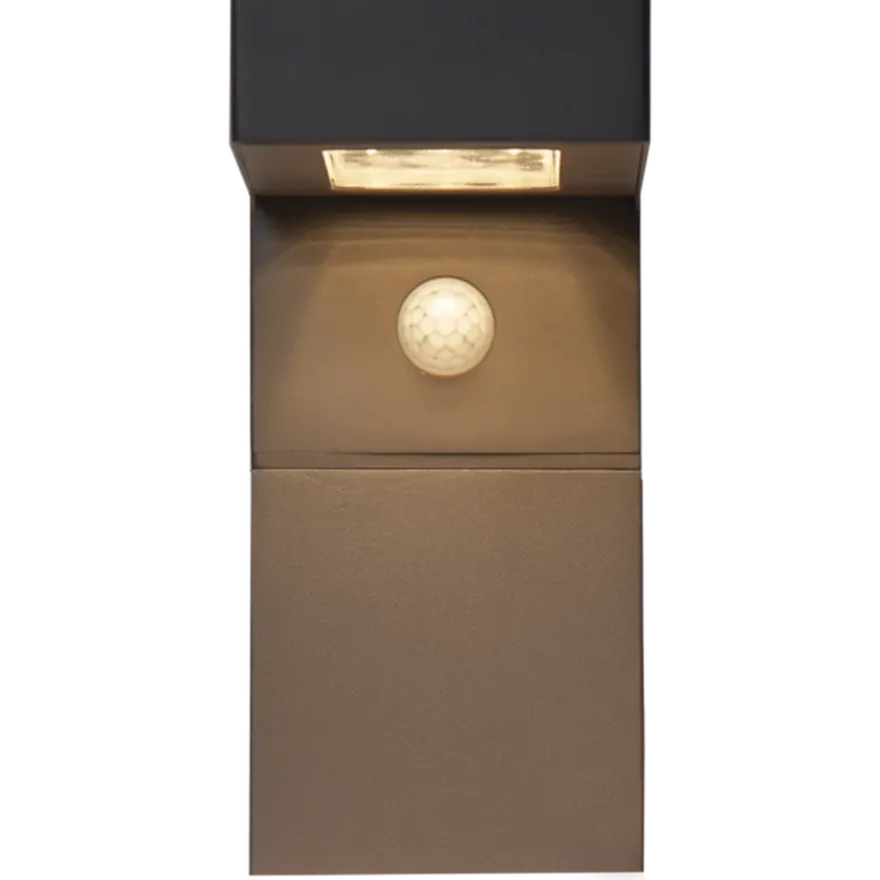Vegglampe Solcelle med sensor - Svart