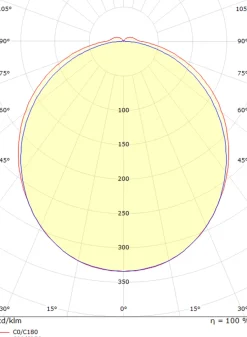 View vegglampe baderom 46 cm 2700K 16W IP44 m/Stikkontakt