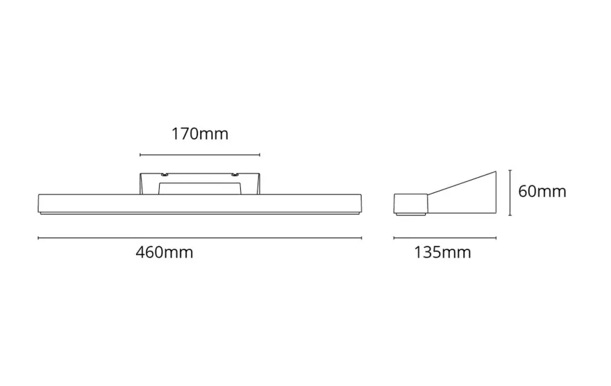 View vegglampe baderom 46 cm 2700K 16W IP44