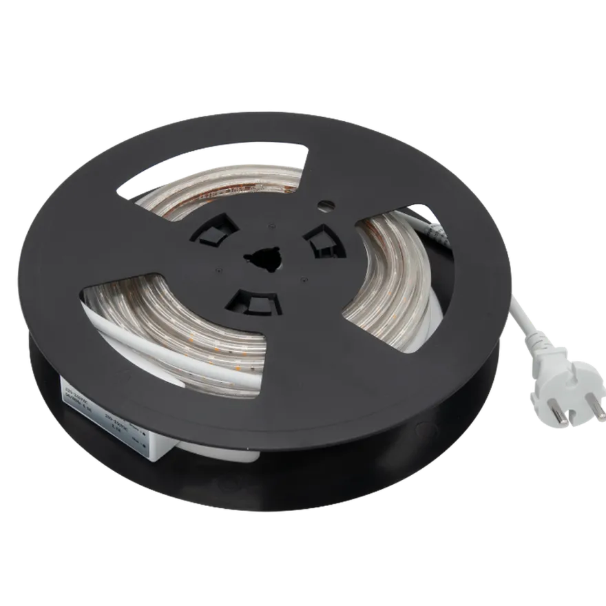 230V LED-Strip 9,2W 3000K IP65 Dimbar m/støpsel - 10 meter