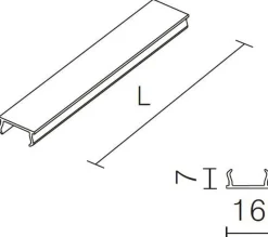 Vox dekklist til skinne 1 meter - Pure White