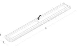 Wave 1200 takarmatur 42W 4000K IP44 IK06 m/sensor - Hvit