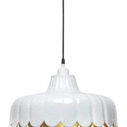 Wells takpendel 45 cm - hvit/gull